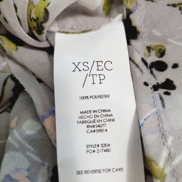 Cabi Matinee Sheer Floral Button Up Blouse Sz XS - Picture 10 of 10